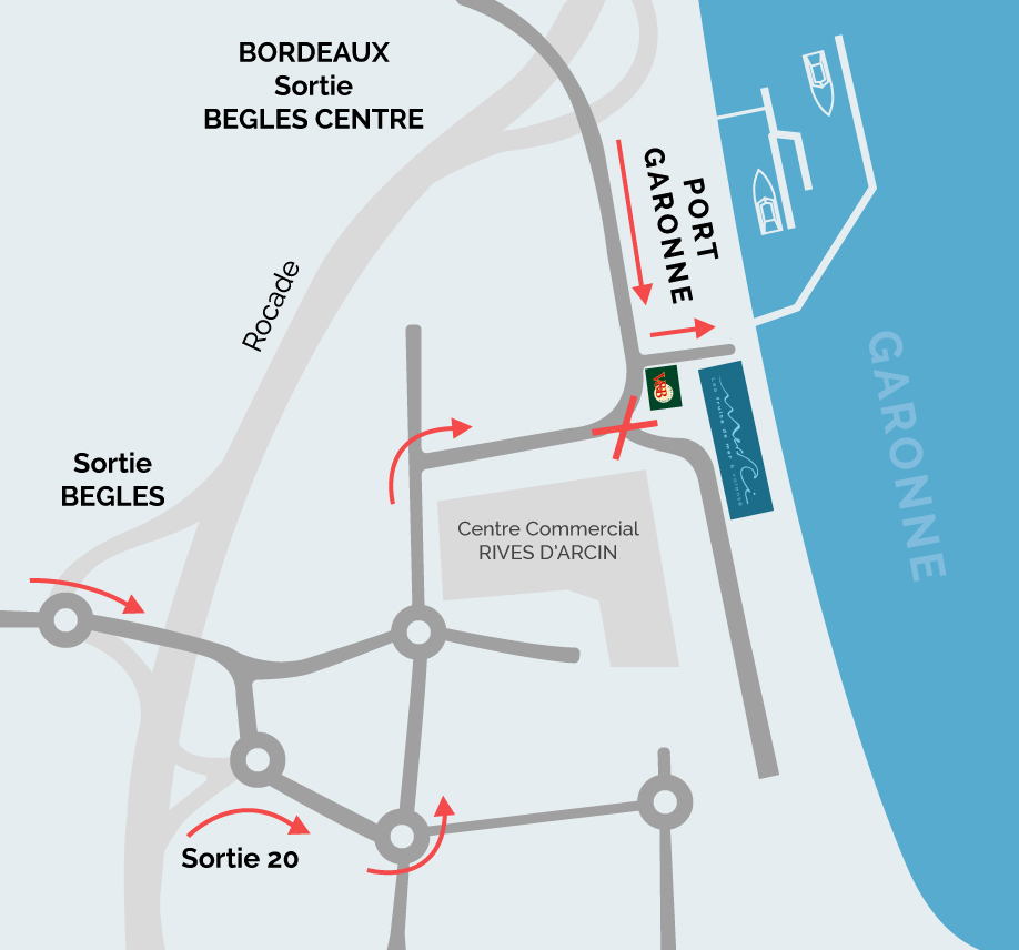 Map | Restaurant Merci à Bordeaux Bègles